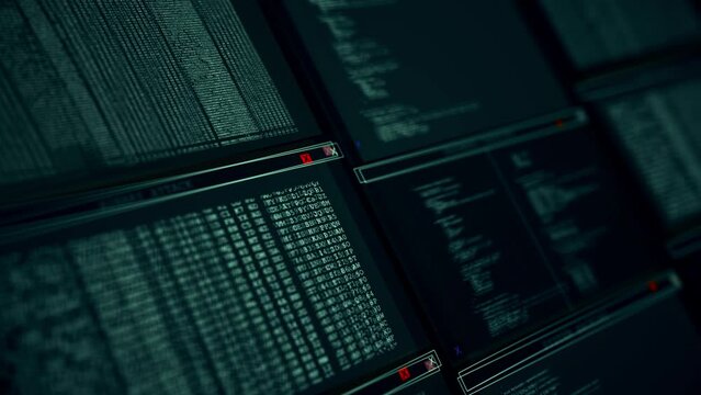 Cinouter windows progress bar computer screen animation loop warning message on screen. Hacking attack, malware detected, data encryption. data theft, scam, phishing. System warning, hacking attempt