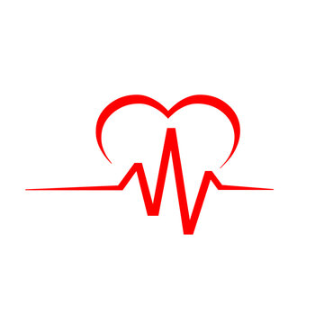 heart and heartbeat doctor cardiology logo and vector design.
