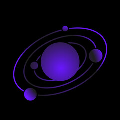 Solar system. The planets revolve around the star