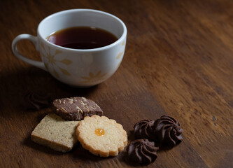 free space, a cup of tea and cookies, teatime ティータイム, 紅茶とクッキー, 文字入れスペース