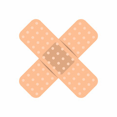 Creative vector illustration of adhesive bandage elastic medical plasters