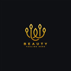Letter w beauty logo design template vector illustration