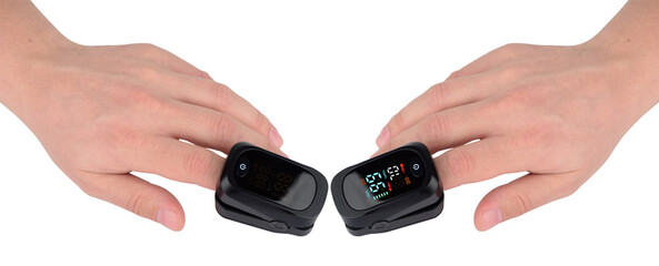 pulse oximeter isolated on white