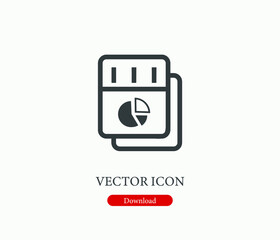 Analytics vector icon. Editable stroke. Symbol in Line Art Style for Design, Presentation, Website or Apps Elements, Logo. Pixel vector graphics - Vector