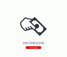Payment vector icon. Editable stroke. Symbol in Line Art Style for Design, Presentation, Website or Apps Elements, Logo. Pixel vector graphics - Vector