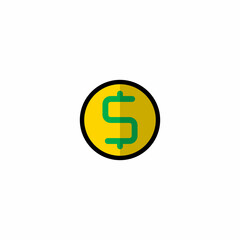 Fototapeta premium this is a dollar coin icon