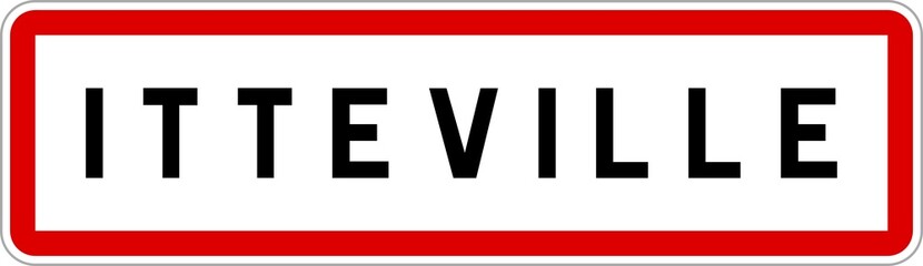 Panneau entrée ville agglomération Itteville / Town entrance sign Itteville