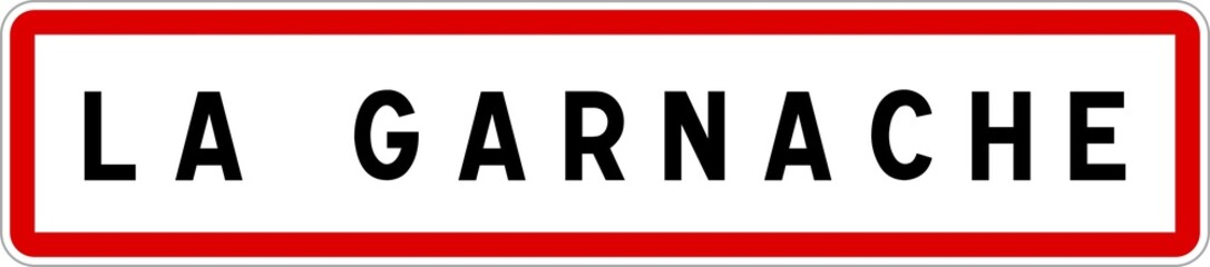 Panneau entrée ville agglomération La Garnache / Town entrance sign La Garnache
