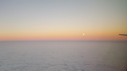 Fototapeta na wymiar A sunrise view from an aeroplane