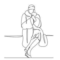 girl sitting on a retro bench