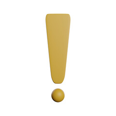 Exclamation mark 3D icon