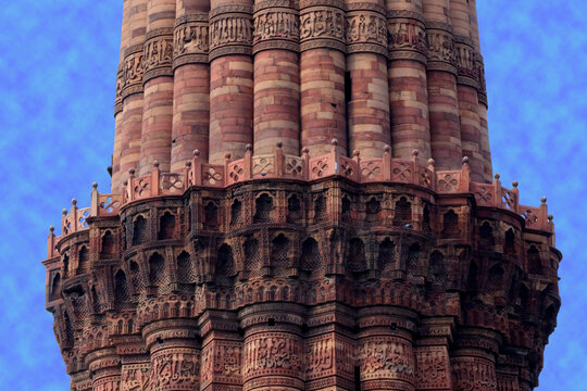 Balcony Of Victory Tower Qutab Minar-Indo Islamic Architecture
