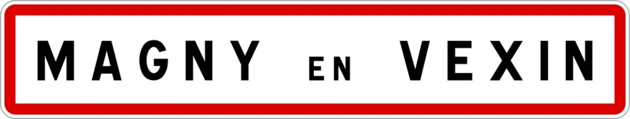 Panneau entrée ville agglomération Magny-en-Vexin / Town entrance sign Magny-en-Vexin