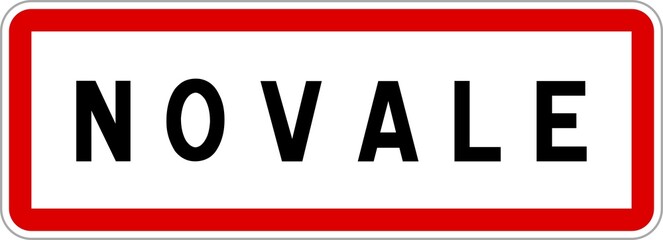 Panneau entrée ville agglomération Novale / Town entrance sign Novale