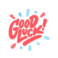 Good luck. Farewell lettering handwritten card. 