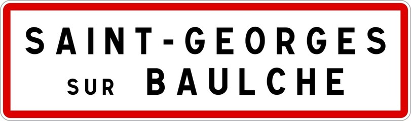Panneau entrée ville agglomération Saint-Georges-sur-Baulche / Town entrance sign Saint-Georges-sur-Baulche