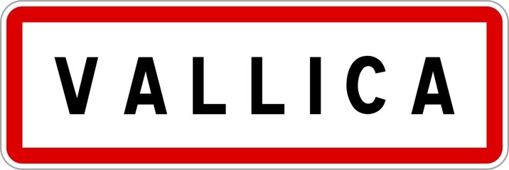 Panneau entrée ville agglomération Vallica / Town entrance sign Vallica
