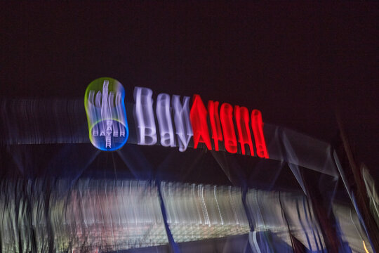 Photo of BayArena, home stadium of football club Bayer Leverkusen before match of UEFA Europa League