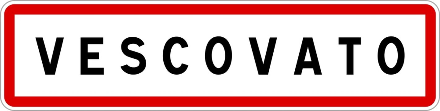 Panneau entrée ville agglomération Vescovato / Town entrance sign Vescovato