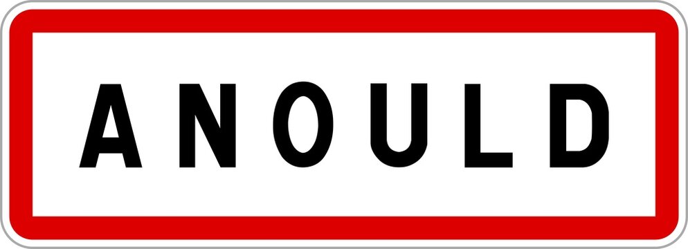 Panneau entrée ville agglomération Anould / Town entrance sign Anould