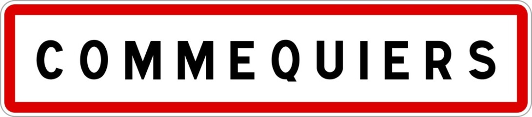 Panneau entrée ville agglomération Commequiers / Town entrance sign Commequiers