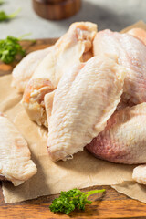 Raw Organic Cut Chicken Wings