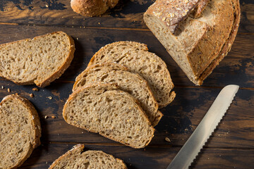 Homemade Fresh Wheat Bread Loaf