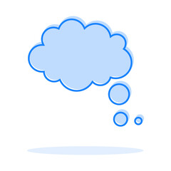 Dream cloud, dream cloud set, desire cloud with the inscription - I want. Vector, cartoon illustration. Vector.