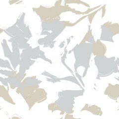 Floral Brush strokes Seamless Pattern Design