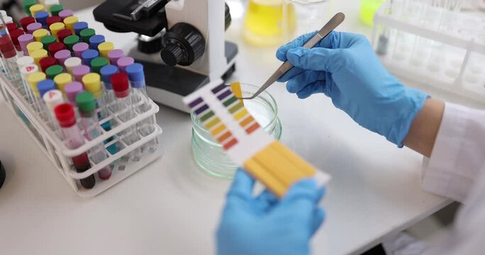 PH test and water analysis testing in laboratory