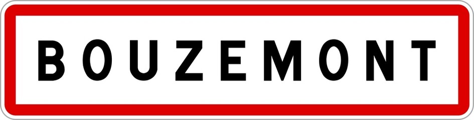 Panneau entrée ville agglomération Bouzemont / Town entrance sign Bouzemont
