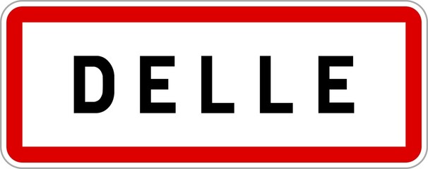 Panneau entrée ville agglomération Delle / Town entrance sign Delle