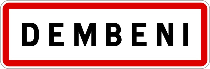 Panneau entrée ville agglomération Dembeni / Town entrance sign Dembeni