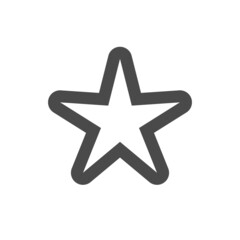 Star vector icon. Simple pictogram.