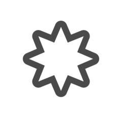 Star vector icon. Simple pictogram.
