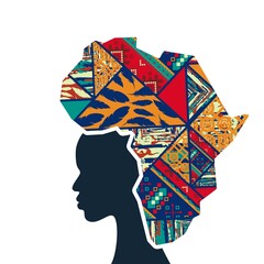 African continent black woman background © longquattro
