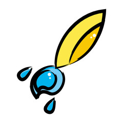 Isolated sketch of an art brush Vector