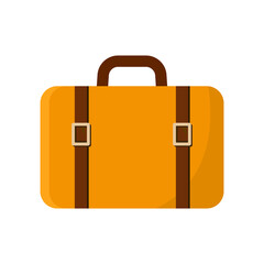 Flat Travel Bag Icon Clipart Isolated Vector on White Background