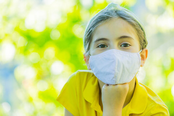 Little girl with mask