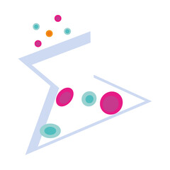 Isolated chemistry test tube icon School supply Vector