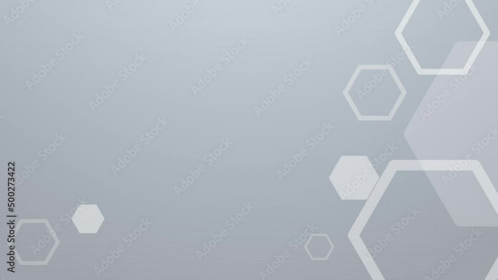 Poster abstract hexagon technology pattern seamless background animation. loop motion graphics geometric sh