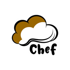 Creative Chef Hat Symbol Text Font Letter logo Vector Design Illustration