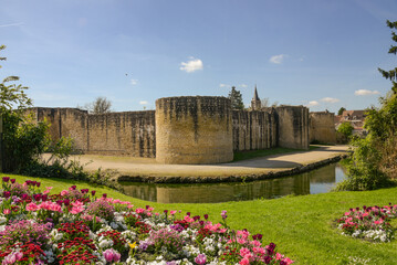 View on the castle of Brie Comte Robert and its ramparts