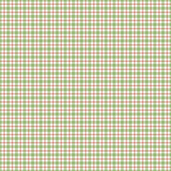 Pink green plaid vector seamless pattern. Dense texture wicker style weave effect blended background. Criss cross woven design. Check gingham weave all over print. Cottagecore aesthetic