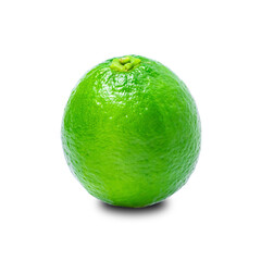 lime in isolated.Green lemon.Lemon isolated on white background with clipping path