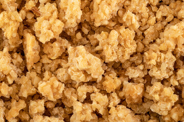 Close up photo of traditional turkish food made of tomato flour red pepper and yoghurt called 