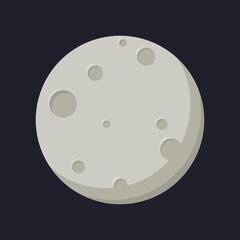 Moon vector. Moon on blank background. Moon logo design.