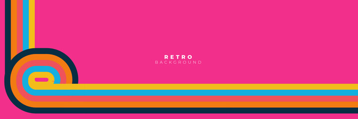 Abstract simple retro style with stripes 1970 background design Vector illustration © semarjowodesign