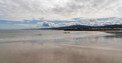 view the Playa de Foz beach on the coast of Galicia