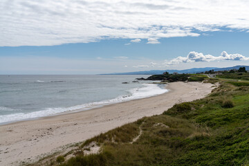 view of the Playa Llas near Foz in Galicia